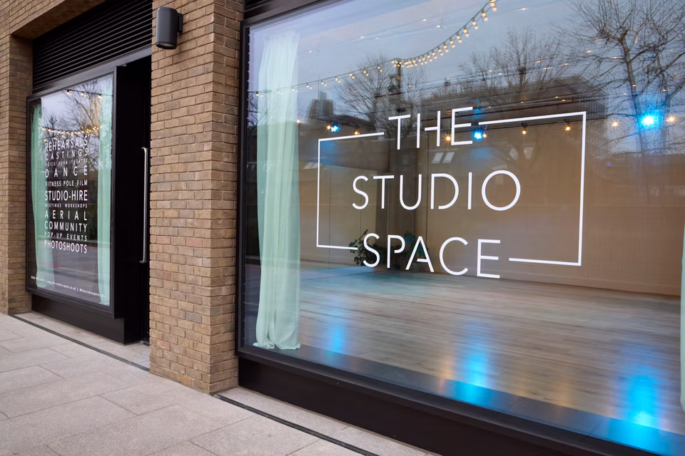 Inside The Studio Space yoga studio at Television Centre, White City W12
