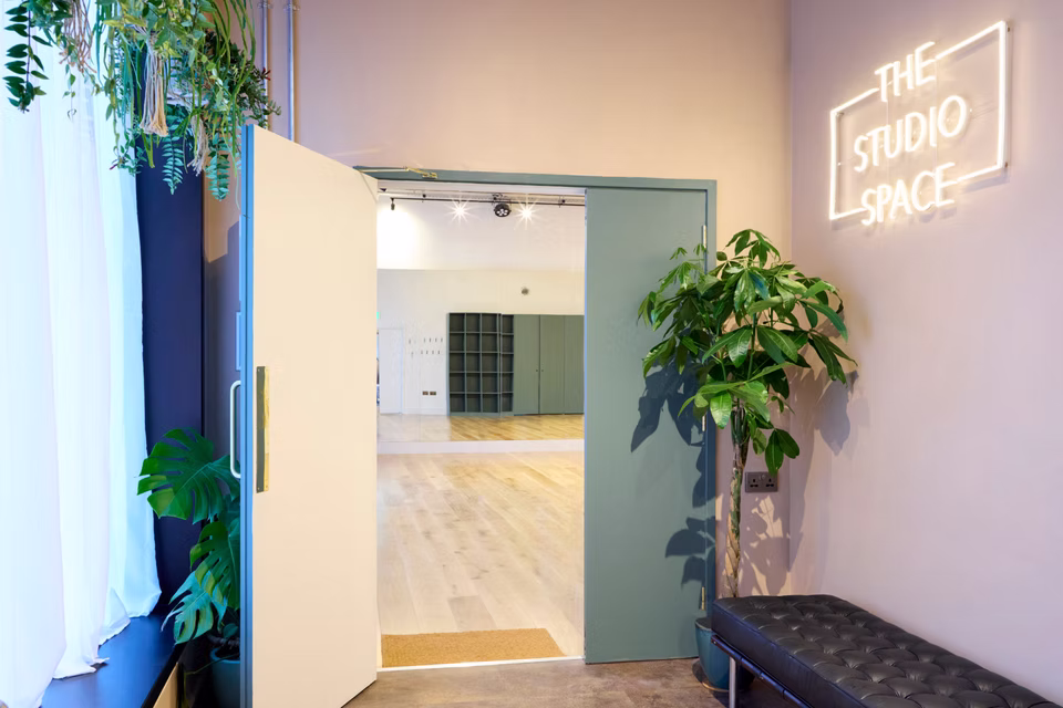 Inside The Studio Space yoga studio at Television Centre, White City W12
